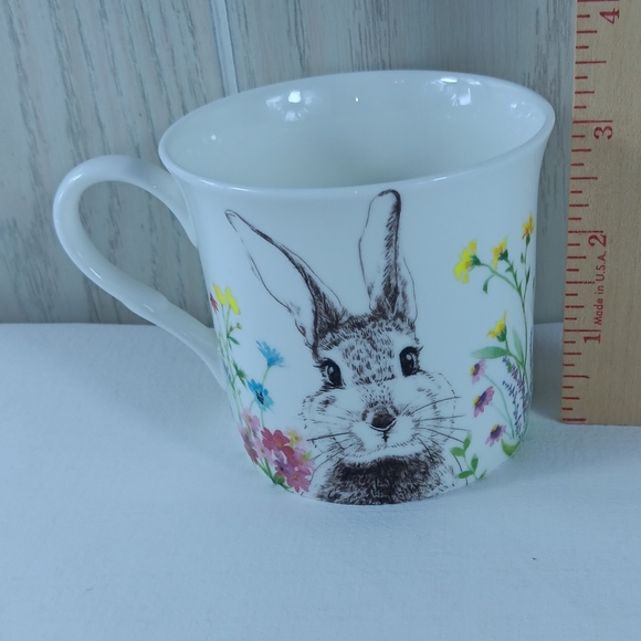 Bunny In Wildflower Meadow Stechcol Bone China Forest Gracie Rabbit Mug GBC - Picture 8 of 8